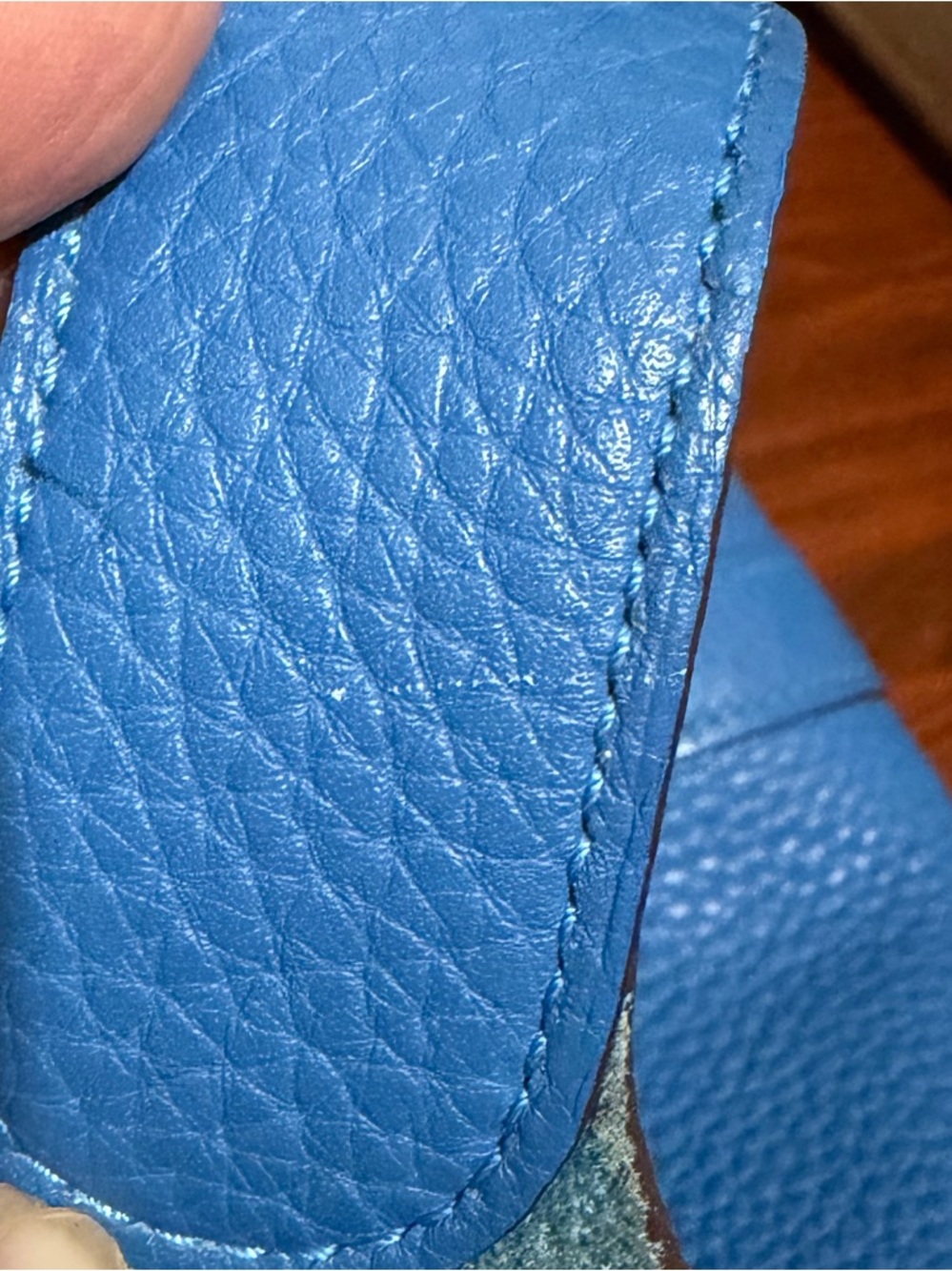Pre-Owned Hermes GM Picotin Lock Bag Blue Clemence - Picture 14 of 15